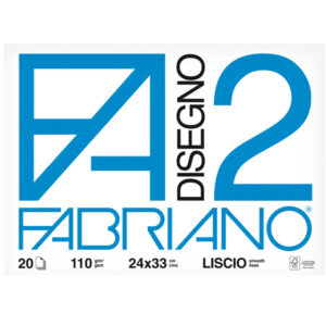 Blocco F2 - 24x33cm - 20 fogli - 110gr -  4 angoli - Fabriano