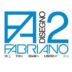 Blocco F2 - 33x48mm - 12 fogli - 110gr -  collato - Fabriano