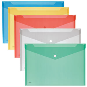 Busta con Bottone 21x30 A4 Iternet Assortite