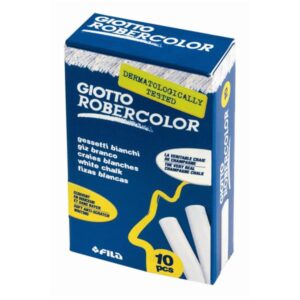 Gessetti Robercolor - lunghezza 80mm con diametro 10mm -  Giotto - Scatola 10 gessetti tondi