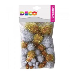 Pompons Lamè Misure assortite Oro/Argento