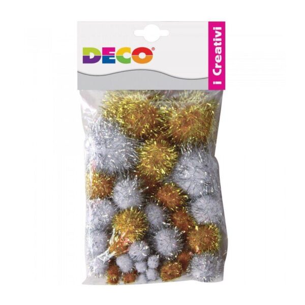 Pompons Lamè Misure assortite Oro/Argento