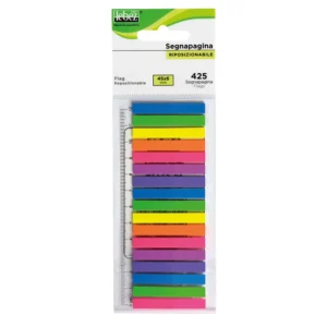 Segnapagina 425 pz Neon con righello