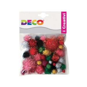 Pompons Lamè Misure e Colori Assoriti