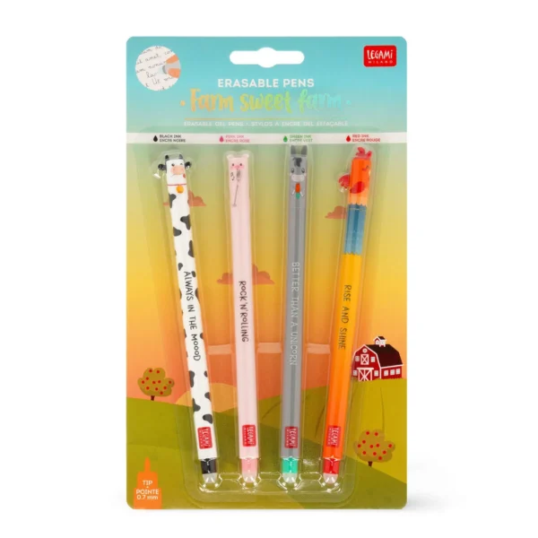 LEGAMI - Set di 4 Penne Gel Cancellabili - Erasable Pen