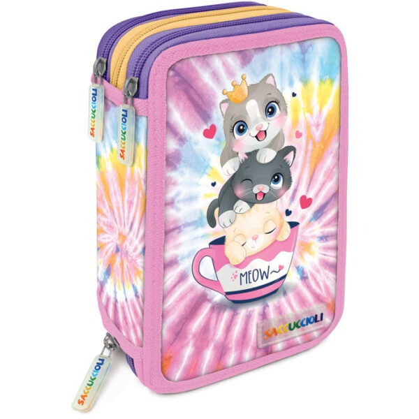LEBEZ Astuccio 3 Zip Con Corredo SACCUCCIOLO GIRL Fantasia (in Regalo i 4 colori più utilizzati) - immagine 6