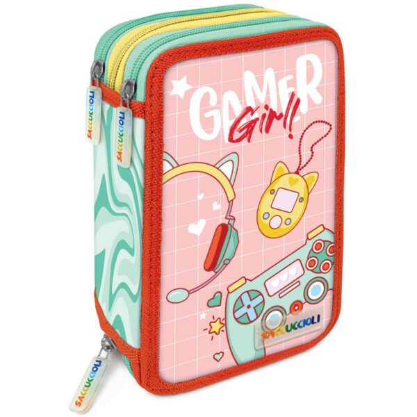 LEBEZ Astuccio 3 Zip Con Corredo SACCUCCIOLO GIRL Fantasia (in Regalo i 4 colori più utilizzati) - immagine 3