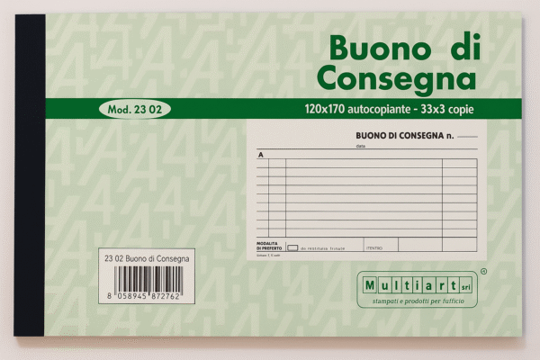 Buono di consegna 3 copie 120 x 170 autocopiante  Multiart