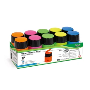Temperamatite 2 fori con contenitore vari colori