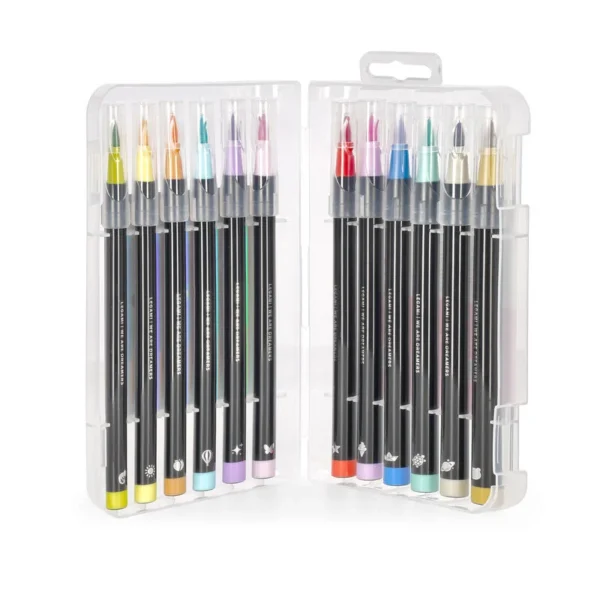 LEGAMI - Set di 12 Pennarelli con Punta Pennello - Brush Markers - immagine 4