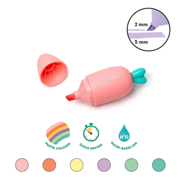 LEGAMI - Set di 6 Mini Evidenziatori - Carrate Team - immagine 2