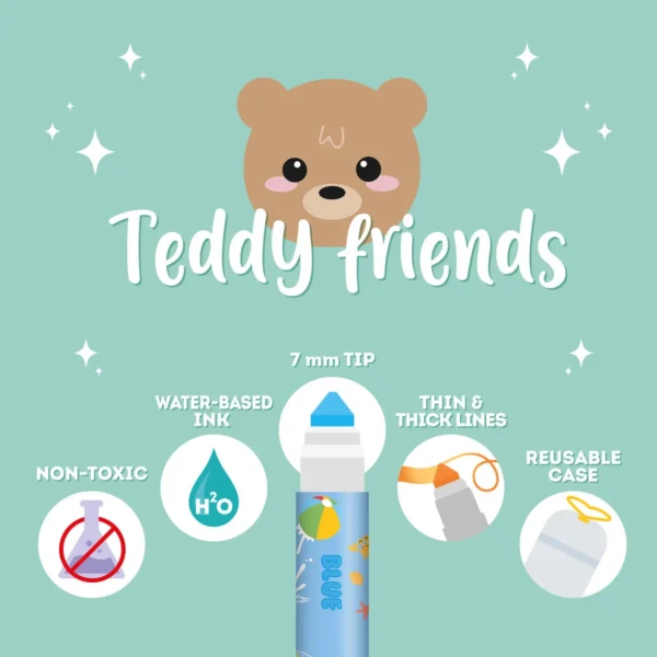 LEGAMI - Set di 12 Pennarelli - Teddy Friends - immagine 4