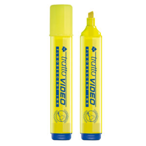 Evidenziatore Tratto Video - punta a scalpello - tratto da 1,0mm-5,0mm - giallo - Tratto