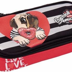Astuccio ovale organizzato Trudy Cuccioli Cerca Amici - 6x22x11 cm