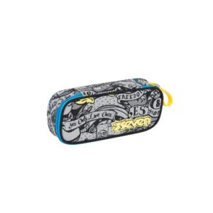 Astuccio Mono Scomparto Seven® Round Plus - Koi Grigio/Azzurro