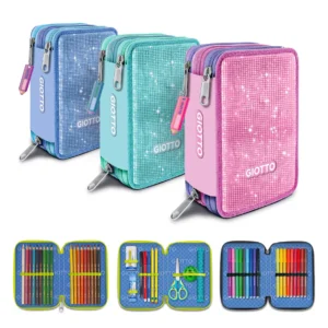 Giotto Super Crystal Astuccio 3 Zip Power - 3 Colorazioni