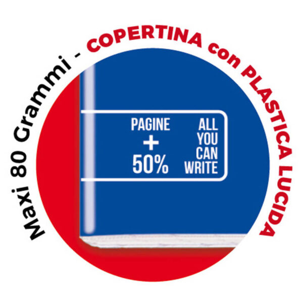 Maxi quaderni con più fogli – Colori Standard - Quadretto da 4MM - Confezione da 10 Pezzi - colori assortiti - immagine 4