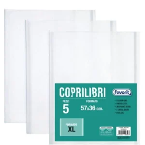 COPRILIBRI 57X36 LISCIO TRASPARENTE CF. 5