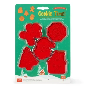 LEGAMI Set di 5 Formine per Biscotti con Timbro - Cookie Time!