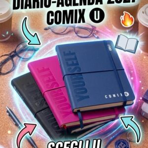 Comix Diario Agenda 2026/2027 Yourself Giornaliero a 16 Mesi 11x16 Comix U Design Moderno e Pratico